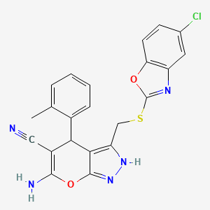 molecular formula C22H16ClN5O2S B12394844 Antimicrobial agent-4 