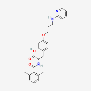 molecular formula C26H29N3O4 B12394959 (2S)-2-[(2,6-dimethylbenzoyl)amino]-3-[4-[3-(pyridin-2-ylamino)propoxy]phenyl]propanoic acid 