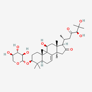 (3R,6S,8R,12R,15R,16R,18S)-15-[(2R,5R)-5,6-dihydroxy-6-methyl-4-oxoheptan-2-yl]-18-hydroxy-7,7,12,16-tetramethyl-6-[(2S,3R,4S,5R)-3,4,5-trihydroxyoxan-2-yl]oxypentacyclo[9.7.0.01,3.03,8.012,16]octadec-10-en-14-one