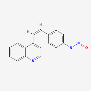 N-methyl-N-[4-[(Z)-2-quinolin-4-ylethenyl]phenyl]nitrous amide