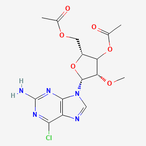 molecular formula C15H18ClN5O6 B12394973 3',5'-Di-o-acetyl-2'-o-methyl-6-chloro-2-aminopurine riboside 