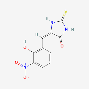 (5E)-5-(2-hydroxy-3-nitrobenzylidene)-2-thioxoimidazolidin-4-one