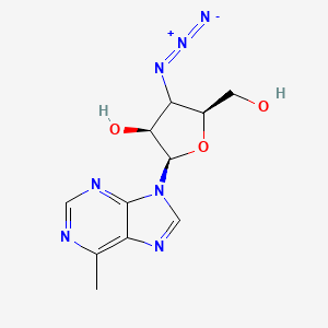 molecular formula C11H13N7O3 B12394986 6-Methylpurine-|A-D-(3-azido-3-deoxy)riboside 