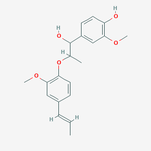 molecular formula C20H24O5 B1239499 2-Methoxy-4-[1-hydroxy-2-[2-methoxy-4-(1-propenyl)phenoxy]propyl]phenol 