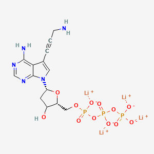 molecular formula C14H16Li4N5O12P3 B12394995 7-Deaza-7-propargylamino-dATP (tetralithium) 