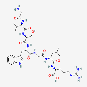 molecular formula C35H55N11O9 B12395026 H-Gly-Val-Ser-Trp-Gly-Leu-Arg-OH 