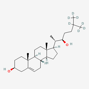 molecular formula C27H46O2 B12395039 22(R)-hydroxycholesterol-d7 