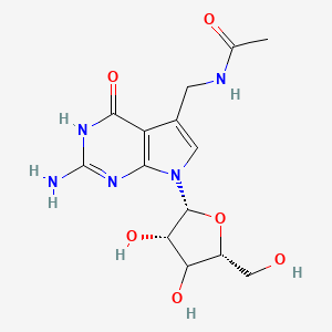 molecular formula C14H19N5O6 B12395055 7-(N-Acetylaminomethyl)-7-deazaguanosine 