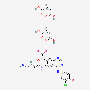 molecular formula C29H27ClF3N5O10 B12395062 Mifanertinib dimaleate CAS No. 1989592-50-8