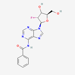 molecular formula C17H16FN5O4 B12395082 N6-Benzoyl-2'-fluoro-2'-deoxyarabinoadenosine 