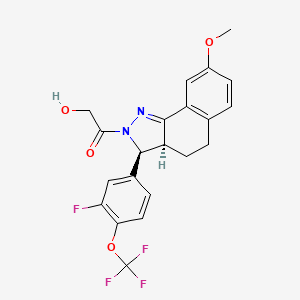 1-((3S,3aS)-3-(3-Fluoro-4-(trifluoromethoxy)phenyl)-8-methoxy-3,3a,4,5-tetrahydro-2H-benzo[g]indazol-2-yl)-2-hydroxyethanone