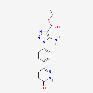 ethyl 5-amino-1-[4-(6-oxo-4,5-dihydro-1H-pyridazin-3-yl)phenyl]triazole-4-carboxylate