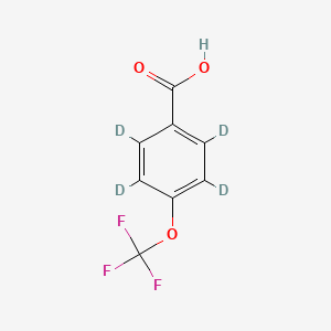 molecular formula C8H5F3O3 B12395125 4-Trifluoromethoxybenzoic Acid-D4 