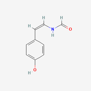 molecular formula C9H9NO2 B1239516 Formamide, N-(2-(4-hydroxyphenyl)ethenyl)-, (Z)- CAS No. 91224-36-1