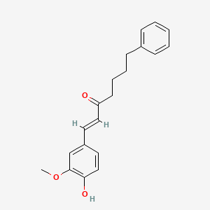 molecular formula C20H22O3 B1239518 (1E)-1-(4-Hydroxy-3-methoxyphenyl)-7-phenyl-1-hepten-3-one CAS No. 81840-57-5