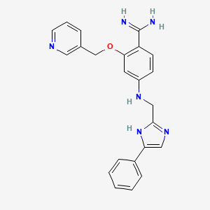 4-[(5-phenyl-1~{H}-imidazol-2-yl)methylamino]-2-(pyridin-3-ylmethoxy)benzenecarboximidamide