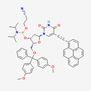 3-[[(2R,3R,5R)-2-[[bis(4-methoxyphenyl)-phenylmethoxy]methyl]-5-[2,4-dioxo-5-(2-pyren-1-ylethynyl)pyrimidin-1-yl]oxolan-3-yl]oxy-[di(propan-2-yl)amino]phosphanyl]oxypropanenitrile