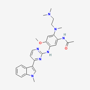 molecular formula C27H33N7O2 B12395196 Rezivertinib analogue 1 