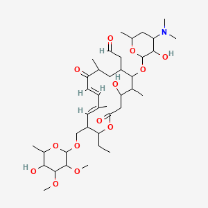 2-[(11E,13Z)-6-[4-(dimethylamino)-3-hydroxy-6-methyloxan-2-yl]oxy-16-ethyl-4-hydroxy-15-[(5-hydroxy-3,4-dimethoxy-6-methyloxan-2-yl)oxymethyl]-5,9,13-trimethyl-2,10-dioxo-1-oxacyclohexadeca-11,13-dien-7-yl]acetaldehyde