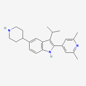 2-(2,6-dimethylpyridin-4-yl)-3-isopropyl-5-(piperidin-4-yl)-1H-indole