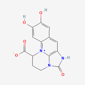 1H-2,3,5,6-Tetrahydro-5-oxo-9,10-dihydroxyimidazo(3,4,5-de)pyrimido(1,2-a)quinolinium-1-carboxylate