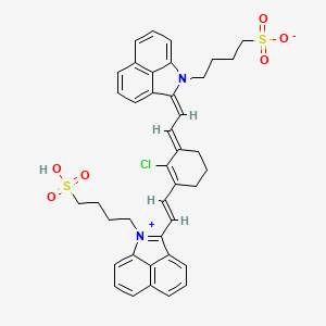 molecular formula C40H39ClN2O6S2 B12395323 4-[(2E)-2-[(2E)-2-[2-chloro-3-[(E)-2-[1-(4-sulfobutyl)benzo[cd]indol-1-ium-2-yl]ethenyl]cyclohex-2-en-1-ylidene]ethylidene]benzo[cd]indol-1-yl]butane-1-sulfonate 