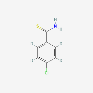 molecular formula C7H6ClNS B12395383 4-Chlorothiobenzamide-2,3,5,6-d4 