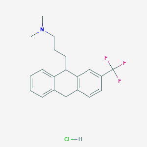 molecular formula C20H23ClF3N B1239540 9,10-Dihydro-n,n-dimethyl-2-trifluoromethyl-9-anthracenepropylamine, hydrochloride 