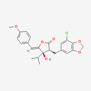 molecular formula C23H23ClO6 B1239541 Cyanobacterin CAS No. 80902-00-7