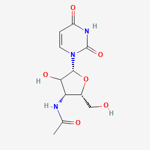 molecular formula C11H15N3O6 B12395475 N-[(2S,3R,5R)-5-(2,4-dioxopyrimidin-1-yl)-4-hydroxy-2-(hydroxymethyl)oxolan-3-yl]acetamide 