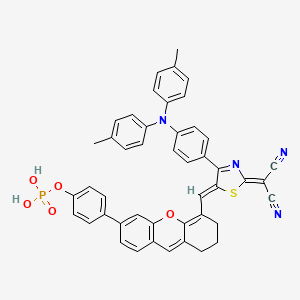 [4-[5-[(Z)-[2-(dicyanomethylidene)-4-[4-(4-methyl-N-(4-methylphenyl)anilino)phenyl]-1,3-thiazol-5-ylidene]methyl]-7,8-dihydro-6H-xanthen-3-yl]phenyl] dihydrogen phosphate