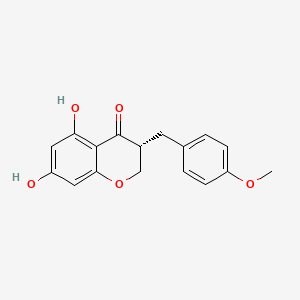 molecular formula C17H16O5 B12395511 (3R)-5,7-dihydroxy-3-[(4-methoxyphenyl)methyl]-2,3-dihydrochromen-4-one 