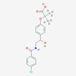 molecular formula C19H20ClNO5 B12395554 Hydroxy Bezafibrate-D6 