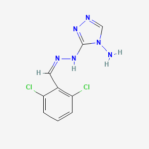 molecular formula C9H8Cl2N6 B1239559 3-N-[(Z)-(2,6-dichlorophenyl)methylideneamino]-1,2,4-triazole-3,4-diamine 