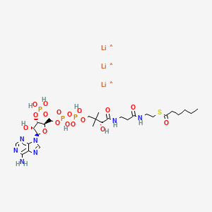 molecular formula C27H46Li3N7O17P3S B12395599 Hexanoyl coenzyme A (trilithium) 