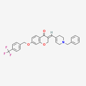 molecular formula C30H26F3NO3 B12395650 Dual AChE-MAO B-IN-3 