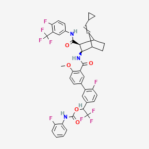 molecular formula C42H34F9N3O5 B12395731 RXFP1 receptor agonist-3 