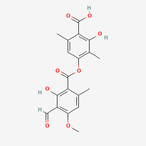 molecular formula C19H18O8 B1239574 Baeomycesic acid 