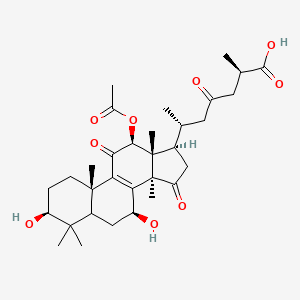 (2R,6R)-6-[(3S,7S,10S,12S,13R,14R,17R)-12-acetyloxy-3,7-dihydroxy-4,4,10,13,14-pentamethyl-11,15-dioxo-2,3,5,6,7,12,16,17-octahydro-1H-cyclopenta[a]phenanthren-17-yl]-2-methyl-4-oxoheptanoic acid