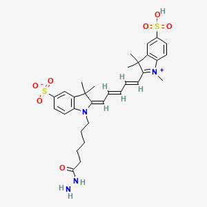 molecular formula C32H40N4O7S2 B12395839 Sulfo-Cy5 hydrazide 