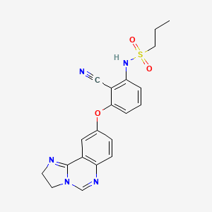 molecular formula C20H19N5O3S B12395849 N-[2-cyano-3-(2,3-dihydroimidazo[1,2-c]quinazolin-9-yloxy)phenyl]propane-1-sulfonamide 