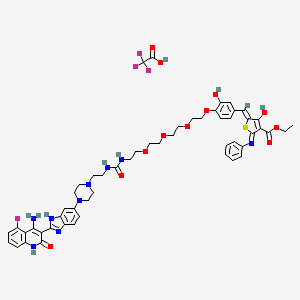 molecular formula C53H57F4N9O12S B12395856 Dovitinib-RIBOTAC TFA 