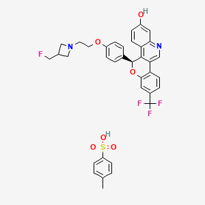 molecular formula C36H32F4N2O6S B12395947 (S)-Imlunestrant tosylate 