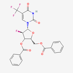 molecular formula C24H18F4N2O7 B12396007 3,5-Di-O-benzoyl-2-deoxy-2-fluoro-5-trifluoromethyl-arabinouridine 