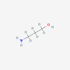 molecular formula C3H9NO B12396014 3-Amino-1-propanol-d6 