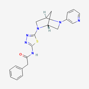 2-phenyl-N-[5-[(1R,4R)-5-pyridin-3-yl-2,5-diazabicyclo[2.2.1]heptan-2-yl]-1,3,4-thiadiazol-2-yl]acetamide