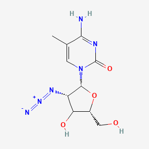 molecular formula C10H14N6O4 B12396038 4-amino-1-[(2R,3S,5R)-3-azido-4-hydroxy-5-(hydroxymethyl)oxolan-2-yl]-5-methylpyrimidin-2-one 