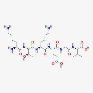 molecular formula C28H52N8O10 B12396043 Lys-Thr-Lys-Glu-Gly-Val 