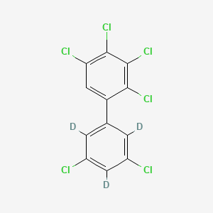 molecular formula C12H4Cl6 B12396071 2,3,3',4,5,5'-Hexachlorobiphenyl-2',4',6'-d3 