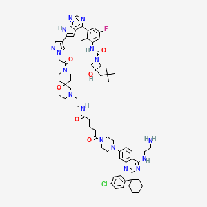 molecular formula C68H86ClFN16O6 B12396091 DCAF1-BTK PROTAC DBt-10 